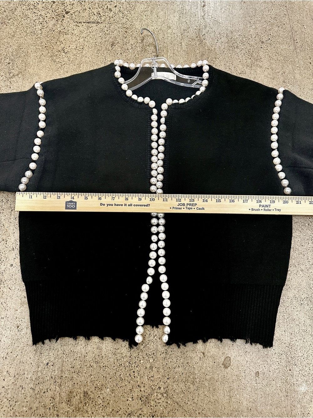 Vita Grace Molly Pearl Trim Black Cardigan Romantic Whimsigoth Old Money - Picture 5 of 12